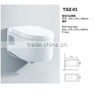 Wall Mounted one hung ceramic toilet S-Trap sanitary ware wc spy toilet cam
