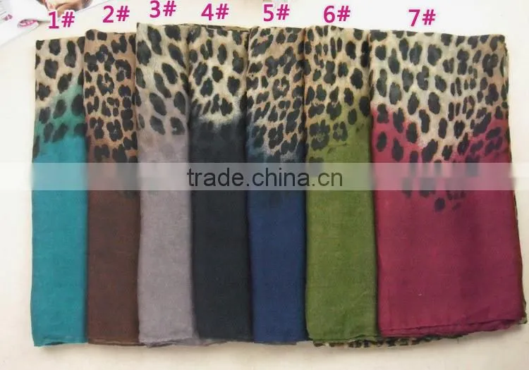 Leopard Pattern Viscose women shawl scarf Voile Scarves 180*90 Pashmina Shawls Muslim Hijab