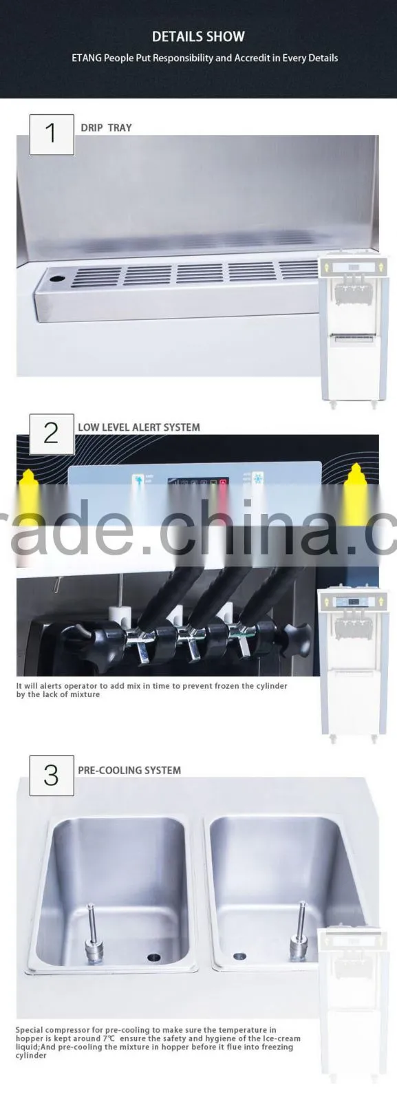 2016 best price pre-cooling soft ice cream cone making machine