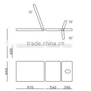COMFY EL-03 3 section metal Treatment table