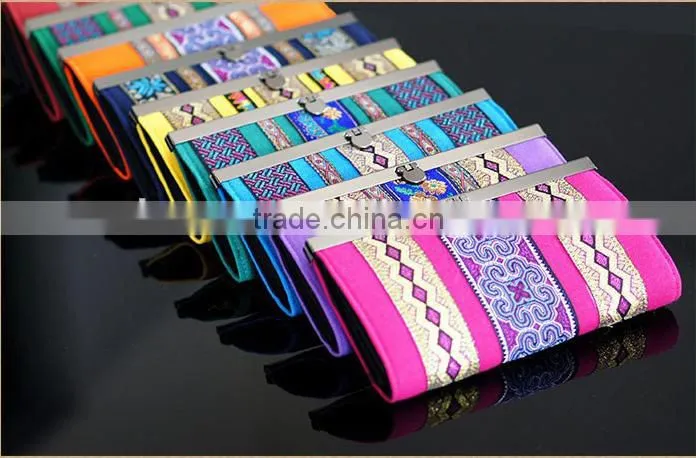 National vintage lady clutch tote hand purse girls beautiful money clip wallet