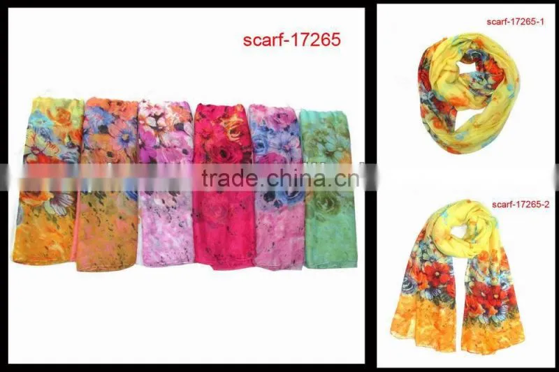 office ladies viscose stripe scarf