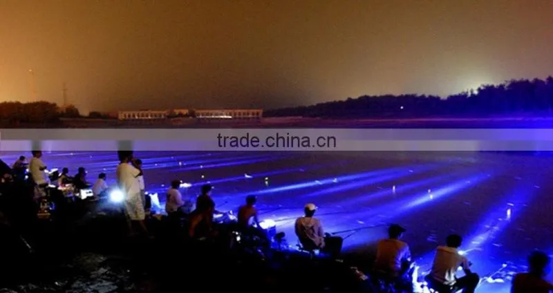 a-ok 3W white LED+3W blue LED +3 LED aluminium fishing light with support and charger