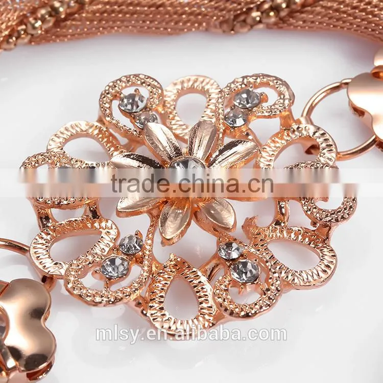 Fancy gold metal chain belt models Brightness F1-80150