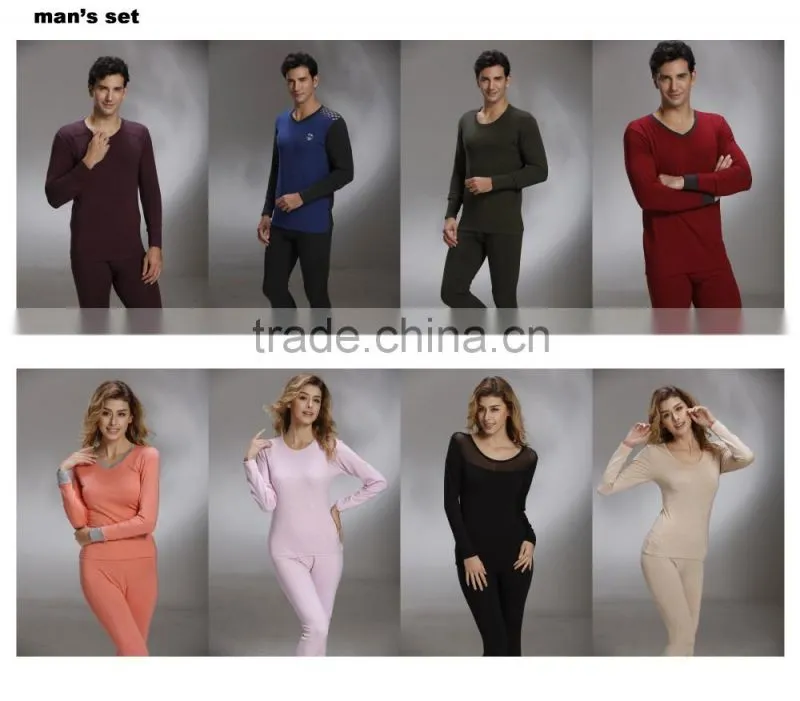 Sexy heated Thermal Underwear Sets Thick Plus Velet Long Johns For Men,thermal long johns