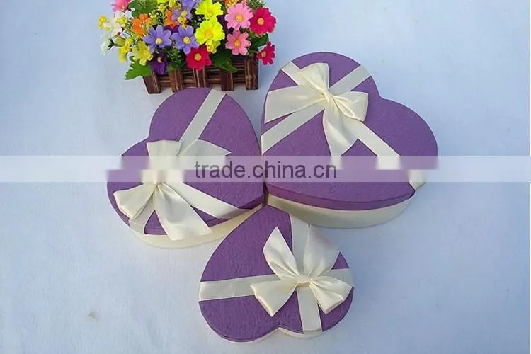 Design Lovely Art Paper Empty Heart Shape Widding box Gift Box With Good Price