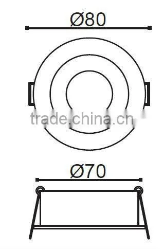 stainless steel high power LED ceiling downlight
