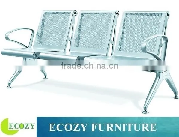 Metal public Seating chair for waiting room, public waiting bench chair