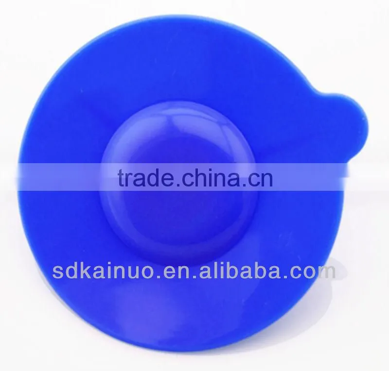 Novelty easy cleaning suction silicone universal cup lid
