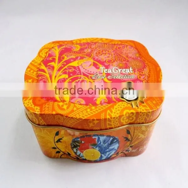 cute flower and durable mooncake metal gift tin box for kids