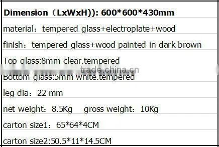 High Quality Cheap small round glass coffee table
