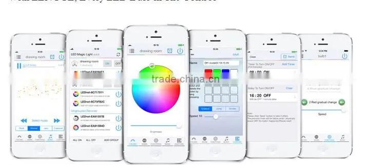Smart led , Android/IOS wifi led light bulb ,wireless contronl ,RGBW