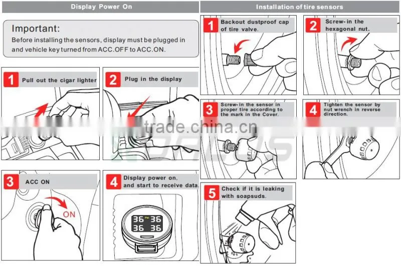 Digital Type and CE Certification TPMS Tyre Pressure Monitoring System