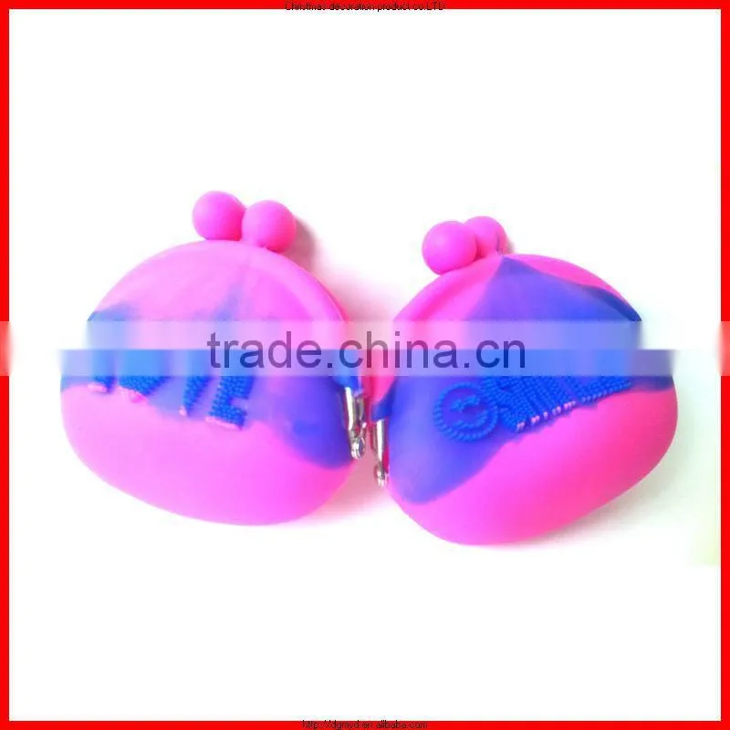 2014 perfect creative custom silicone handbag/coin holder wallet with top popular