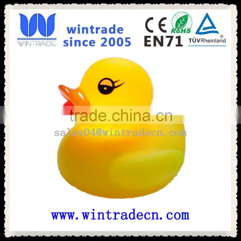 wholesale logo print promotional LED light up yellow floating rubber duck