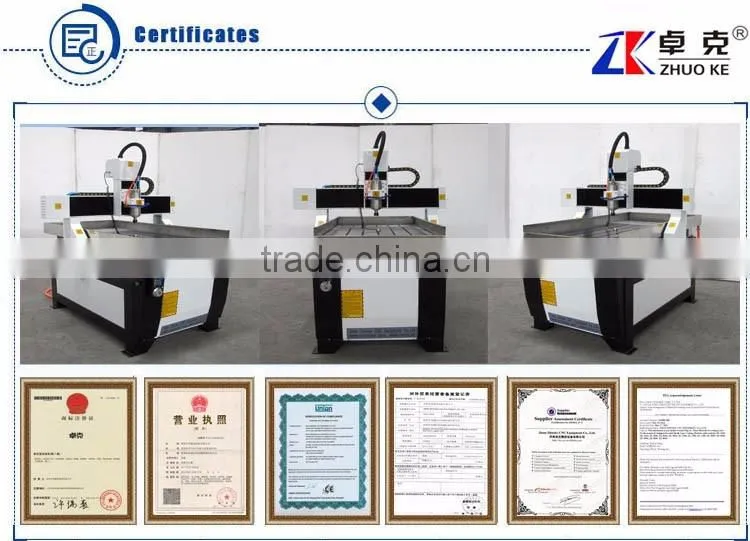 Hybird Servo Motor Small CNC Router Machine For Aluminum Copper Wood ZK-6090 With Wireless Handwheel Mach3 Control System