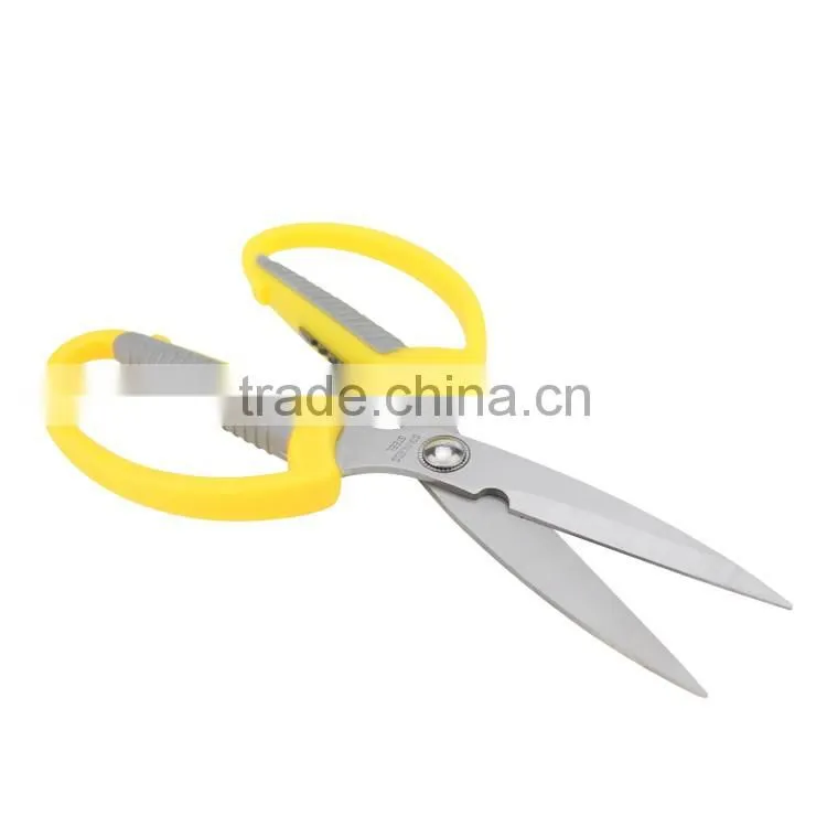 7.5 inch Stainless Steel yellow and gray plastic handle high sale office stationery scissors