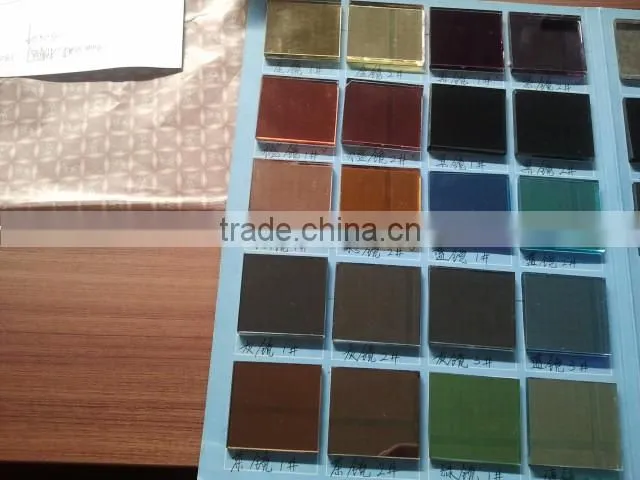 Colorful looking glass, mirror glass