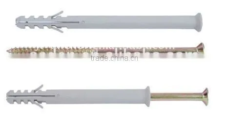PE hammer drive anchor with wood screw