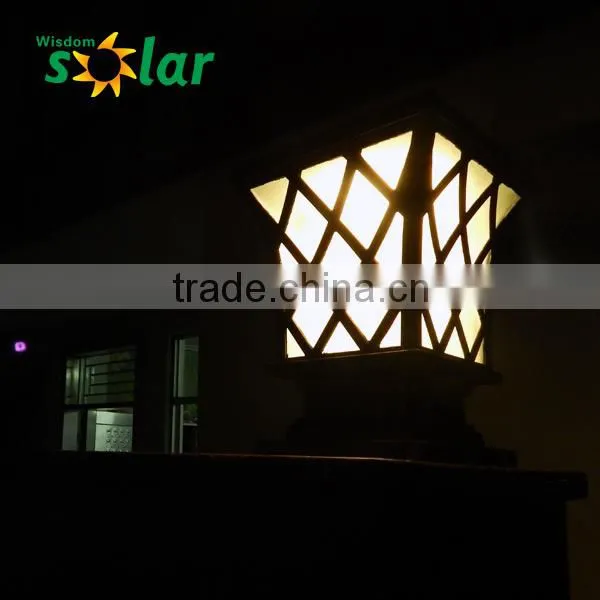 Modern solar pillar lights widely used led garden light square solar light