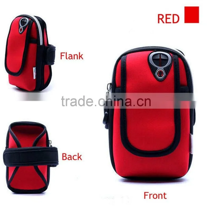 Sports Armband-Running Phone Arm Bag Pouch Key Cash Card Wallet (black)