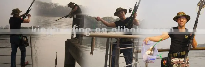 Outdoor fly fishing equipment with slingslot and flashlight