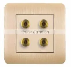 Four way louder speaker wall socket, wall switch socket