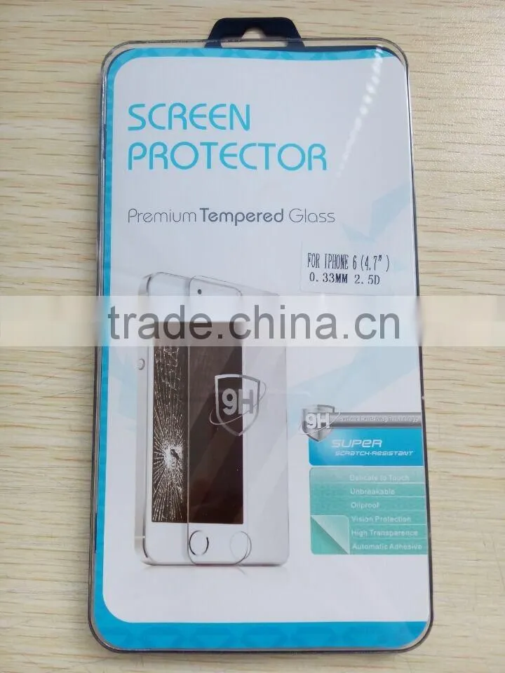 High quility 9H 0.33mm 2.5D Ultra Thin Real Tempered Glass Screen Protector for all moblie phone