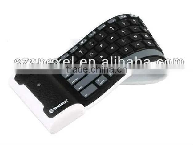 Flexible wireless bluetooth keyboard for ipad iphone and mobile phone