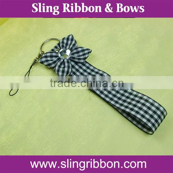 printed grosgrain ribbon handphone pendant