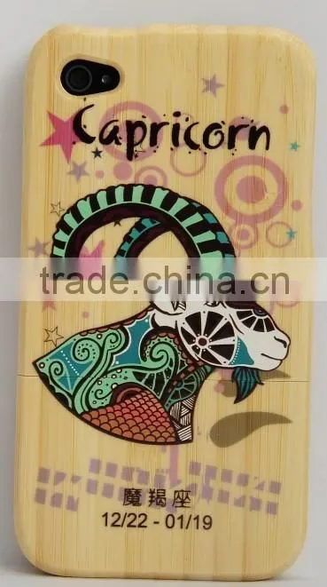 OCASE Manufacturer Maple Wood Zodiac Sign Color Drawing Printing phone cover for iphone 6