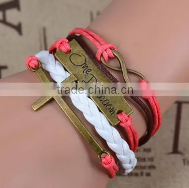 Woven fashion wrap love bracelet