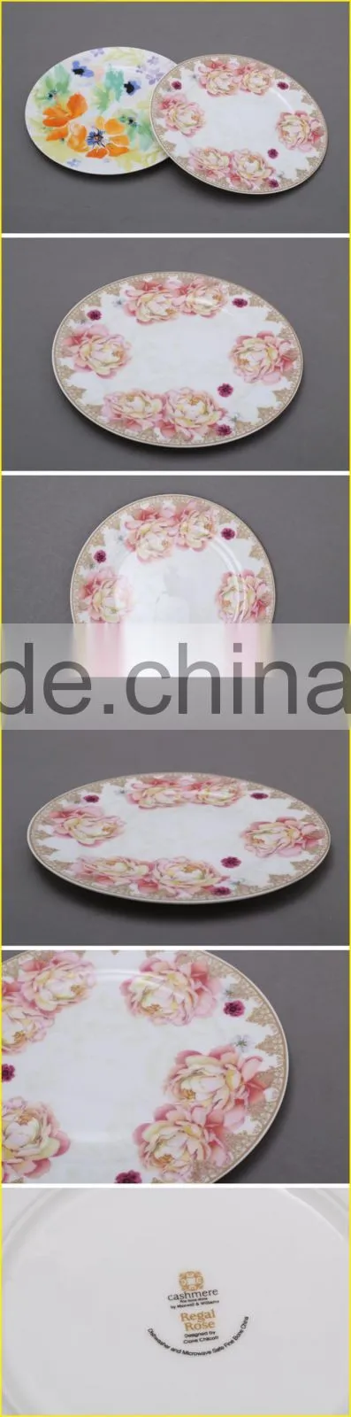 Wholesale Promotional Bone China Printed Ceramic Plate,Cheap Custom Dinner Plate