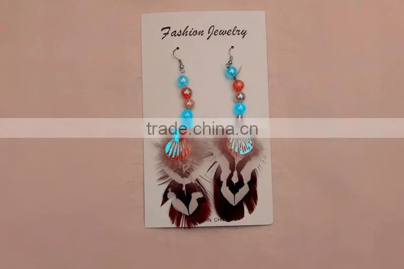 The fancy elegent feather eardrop