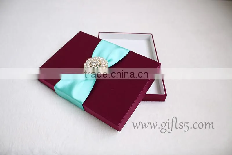 Custom Handmade Luxury Violante wedding invitation boxes