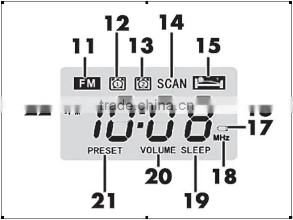 New hot sale cheap alarm clock FM radio