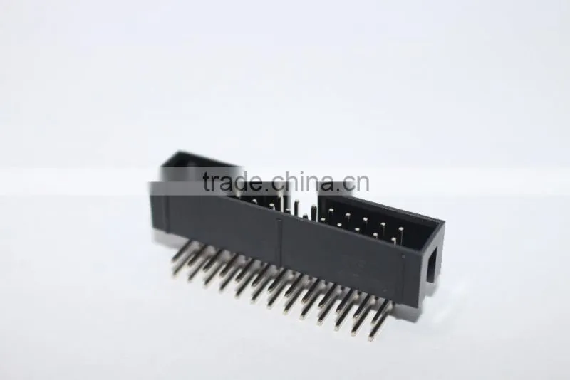 2.54mm black r/a Box Header Connector 10~40 pin