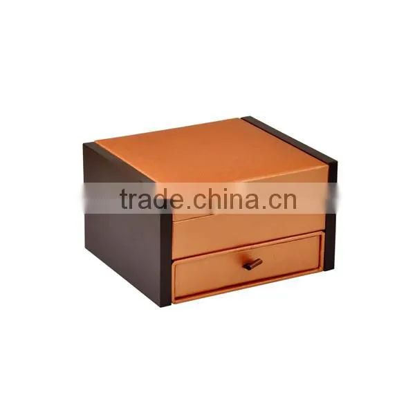 Hot!!! 2014 China Factory Manufacturer Multilayers Drawer Design Paper Covering Box For Leather Belt Wallet Product(ZDC14-032)