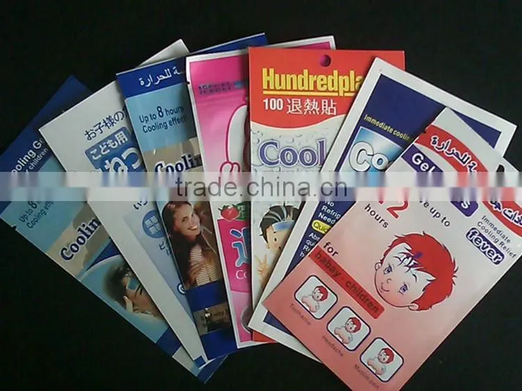 Baby health care product fruit fever cooling gel patch in different colors & flavors