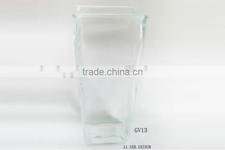 square clear cheap tall glass vases