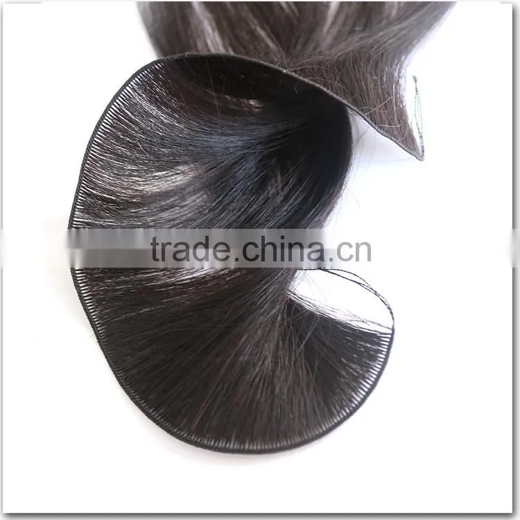 100% mongolian hair human hair weaving, top quality hand tied weft