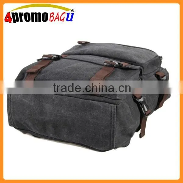 Latest fashion quality laptop bag canvas school backpack wholesale