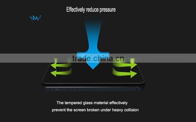 for iphone 6 full screen tempered glass, No crash metal frame