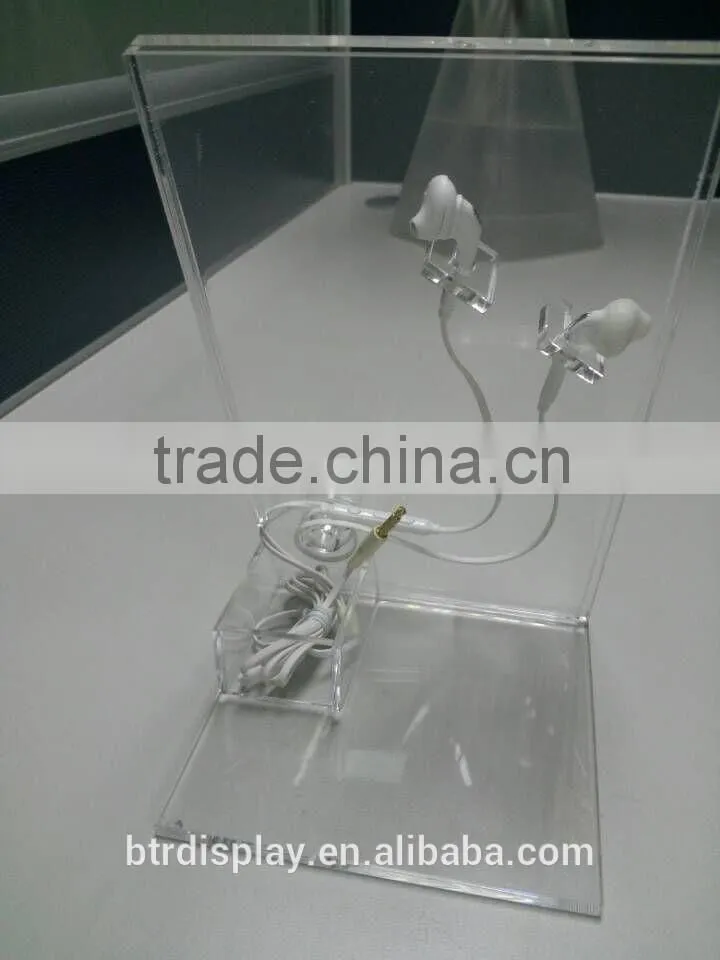 acrylic earphone display with logo