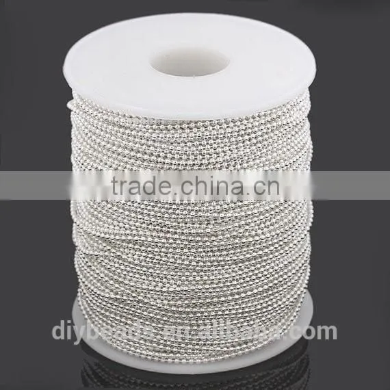 1.5mm silver/gold/bronze plated iron new ball neck chain designs
