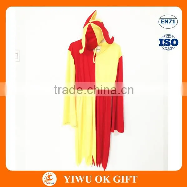 Red and yellow professional clown fancy dress / costumes / clothes