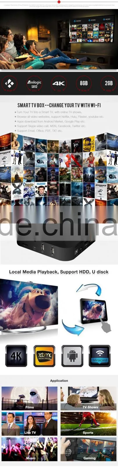 2016 Best Amlogic q9 android tv box