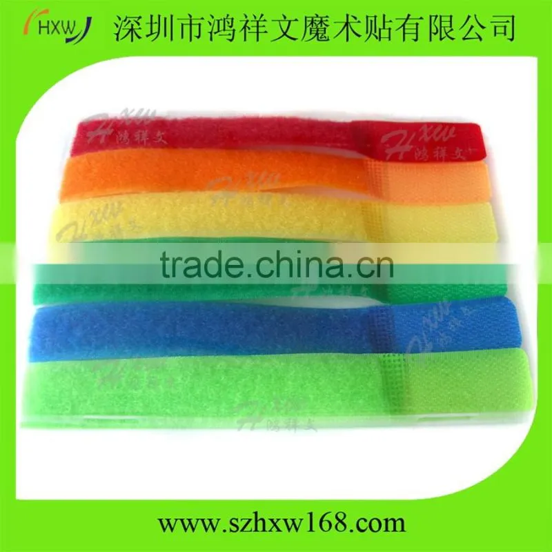 20*250mm custom logo cable management buckle wire ties