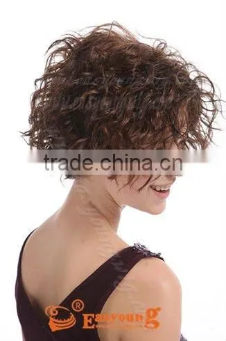 Fashion synthetic short afro curly full lace hair wigs for black women