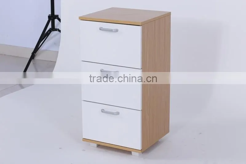 NOAHSION Beautiful Melamine Night Stand Or Drawer Chest With 3 Drawers
